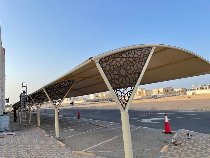 مظلات مواقف سيارات قماش الرياض